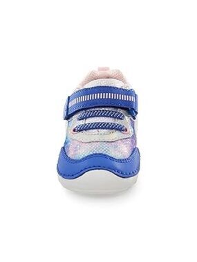 Size 3.5 Baby Stride Rite Galaxy Blue and Pink Sneakers